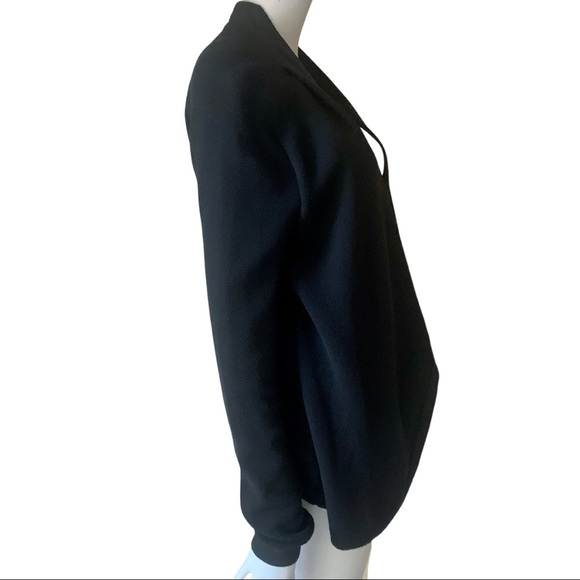 BROCHU WALKER Open Front Cardigan Textured Knit Loose Fit Dark Navy Blue Cotton - Picture 8 of 14